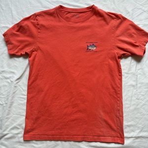 Southern Tide Men’s 100% Cotton Short Sleeve Tee Shirt, Coral, Small. Like new.